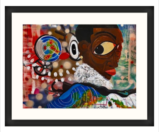 "WEATHER,MAN" Framed Print